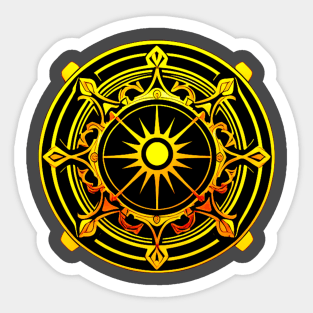 Solar Nexus Emblem - Sunwheel Power Crest Sticker